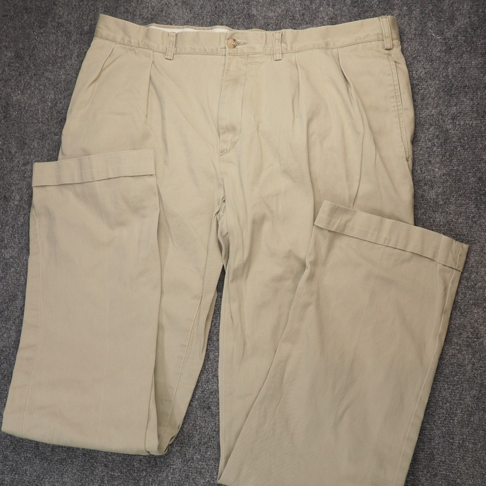 Polo Ralph Lauren Pants Mens 40T x 38 Classic Fit Khaki Solid Pleated Chino